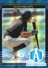 2002 Bowman Chrome X-Fractor /250 Dan Phillips #203 Rookie